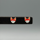 STS292 | Silver Enamel Fox Stud Earrings