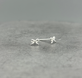 STS442 | Silver Mini Bow Stud Earrings