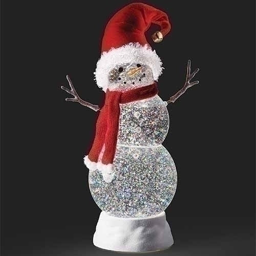 11.25" LED Swirl Snowman w/Hat