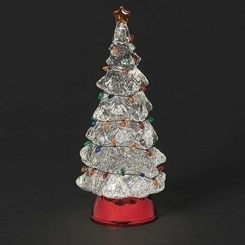 12.5" Lighted Swirl Tree w/Bulbs