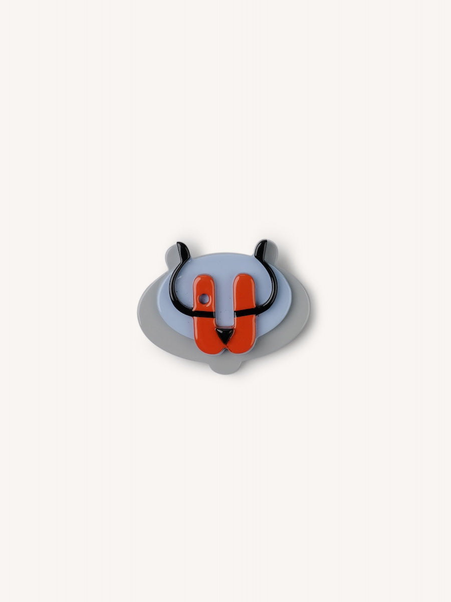 Tiger Brooch - Horn and Lacquer