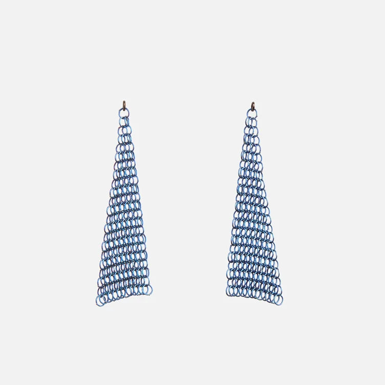 Pascale Lion Collection B Triangle Earrings TITANE
