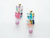 Handpainted Tulip Drop Earrings