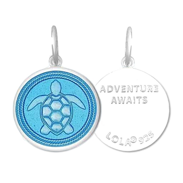 LOLA Sea Turtle Small Pendant (light blue)