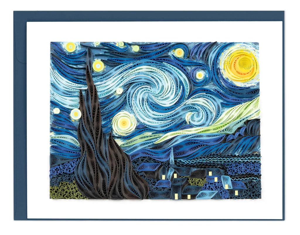 Van Gogh Starry Night Quilling Greeting Card