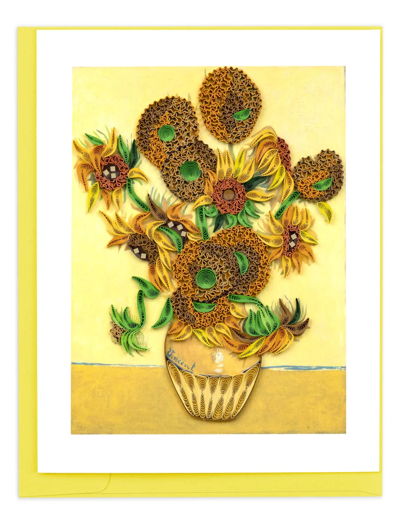 Van Gogh Sunflowers Quilling Greeting Card