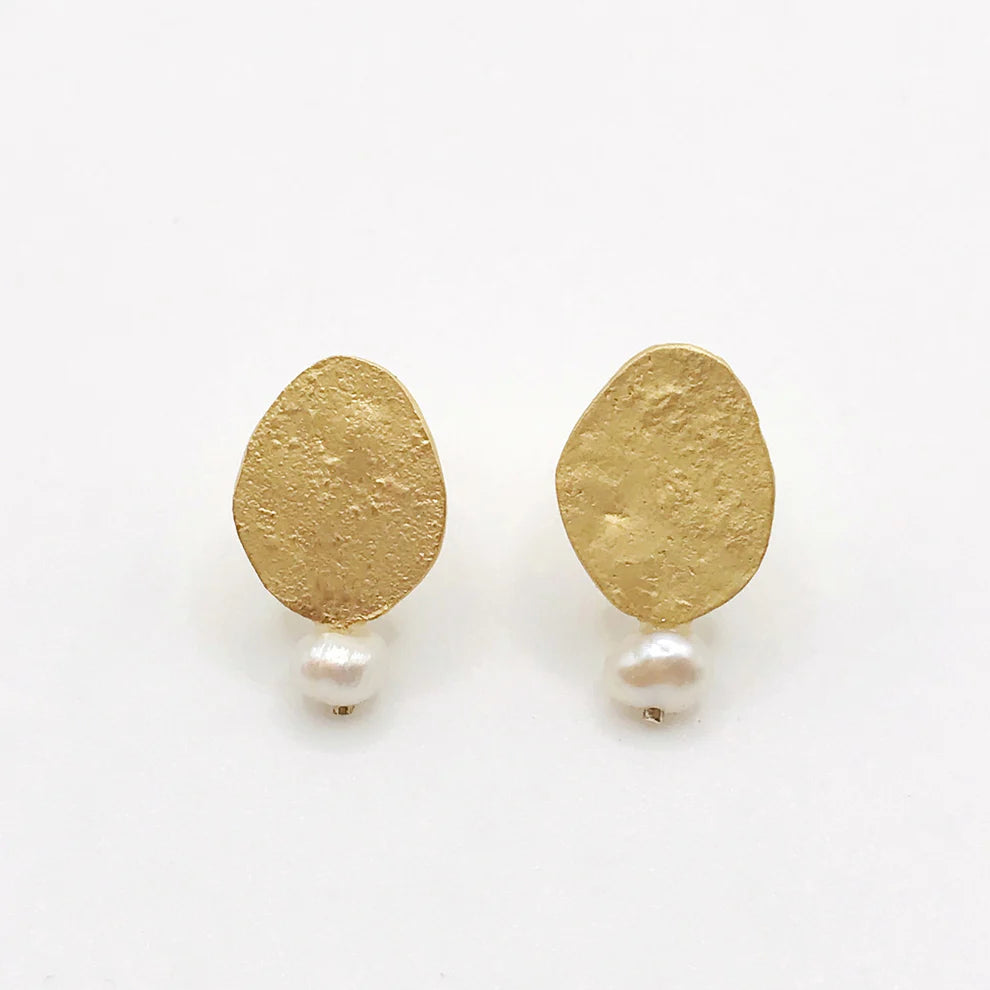 Venus Earrings w/Pearls (gold vermeil)