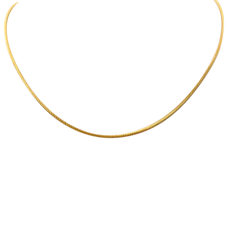 LOLA Wheat 1mm Chain Gold 18"