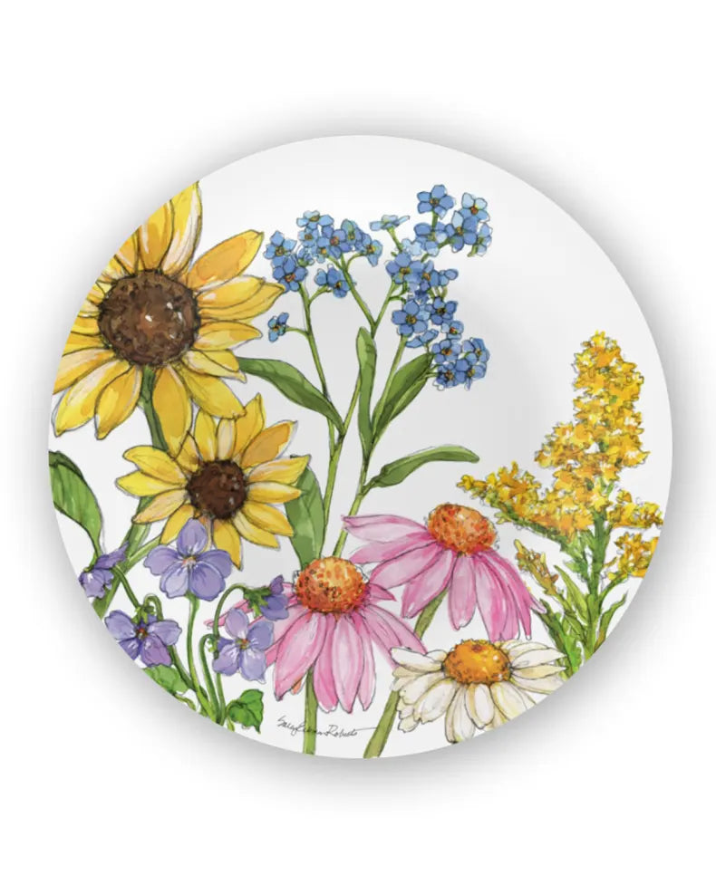 Bamboo Table Wildflower Salad Plate