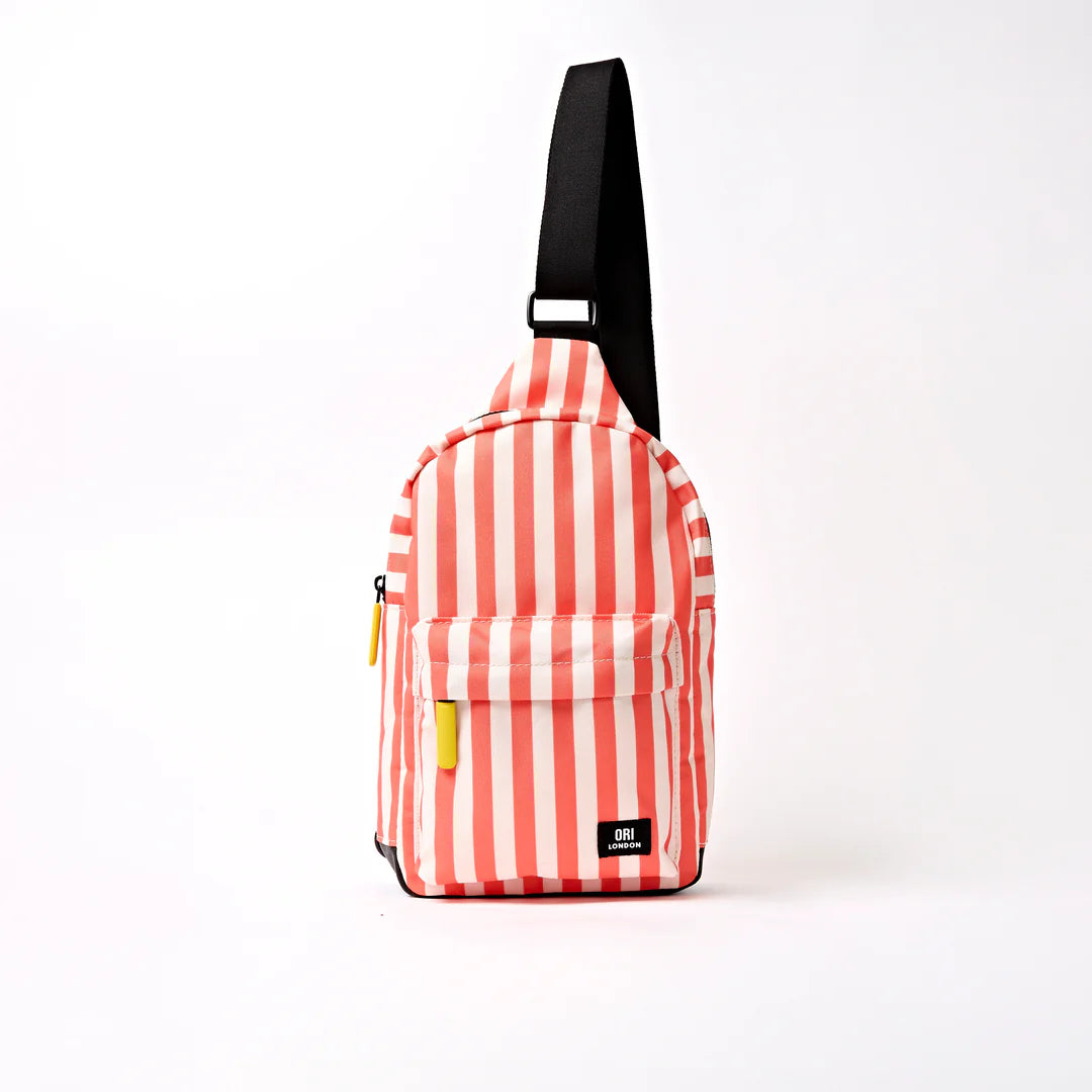 Willesden Sling Bag - coral stripe