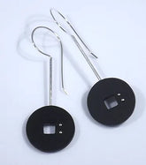 E066 Disc Drop Earrings
