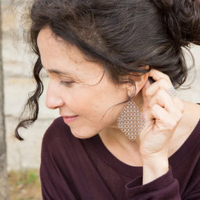 Pascale Lion Zoe AR Earrings (silver finish)