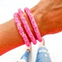 Neon Pink Speckled Heishi Bracelet