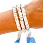 White/Gold Heishi Bracelet