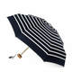 Pablo Compact Umbrella (navy/white stripe)