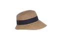 Asymmetrical Cloche Hat - Natural/Black