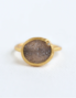Oval Druzy w/Diamond Ring (gold)