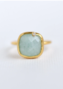 Natural Amazonite w/Diamond Ring (gold)