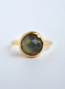 Natural Labradorite w/Diamond Ring (gold)