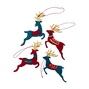 Wooden Reindeer Ornaments (set of 4)