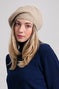 Recycled Cashmere Beret (beige cantuccino)