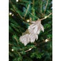 Wooden Winter Floral Ornament