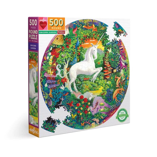 Unicorn Garden Round Puzzle