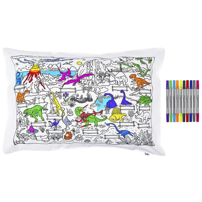 Eat Sleep Doodle Dinosaur Pillowcase