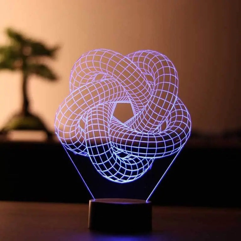 3D Torus Spiral LED Lamp