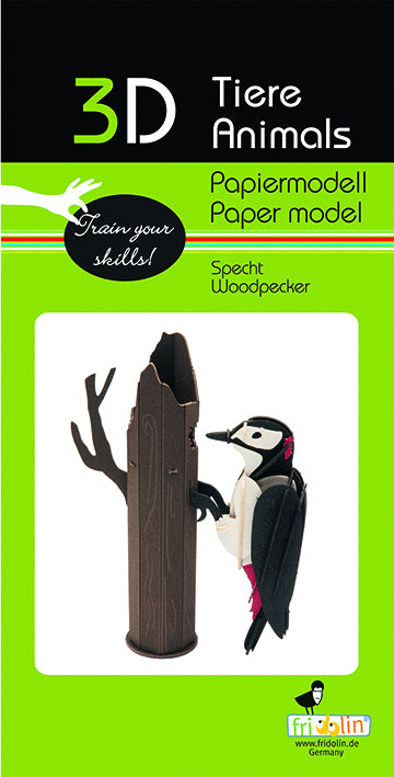 Woodpecker 3D Paper Model