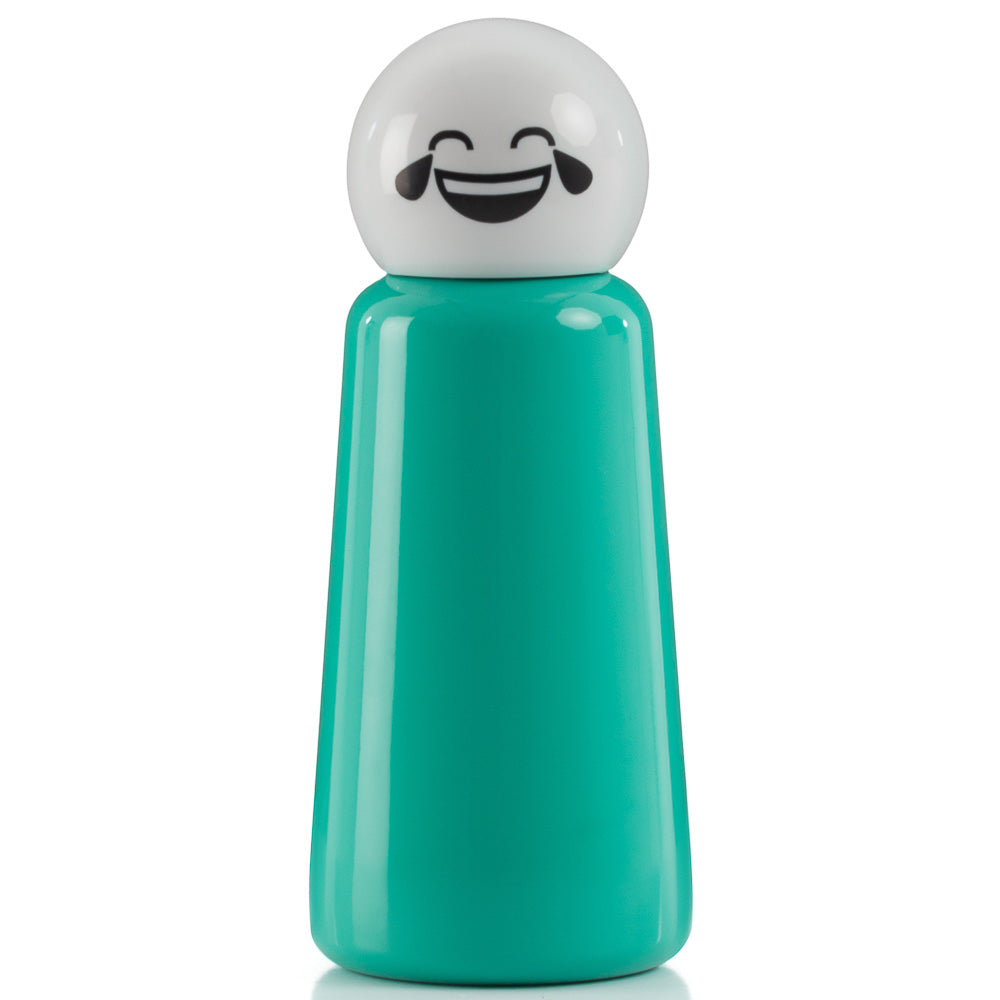 Skittle Water Bottle 10 oz - Turquoise/White Laugh Lid