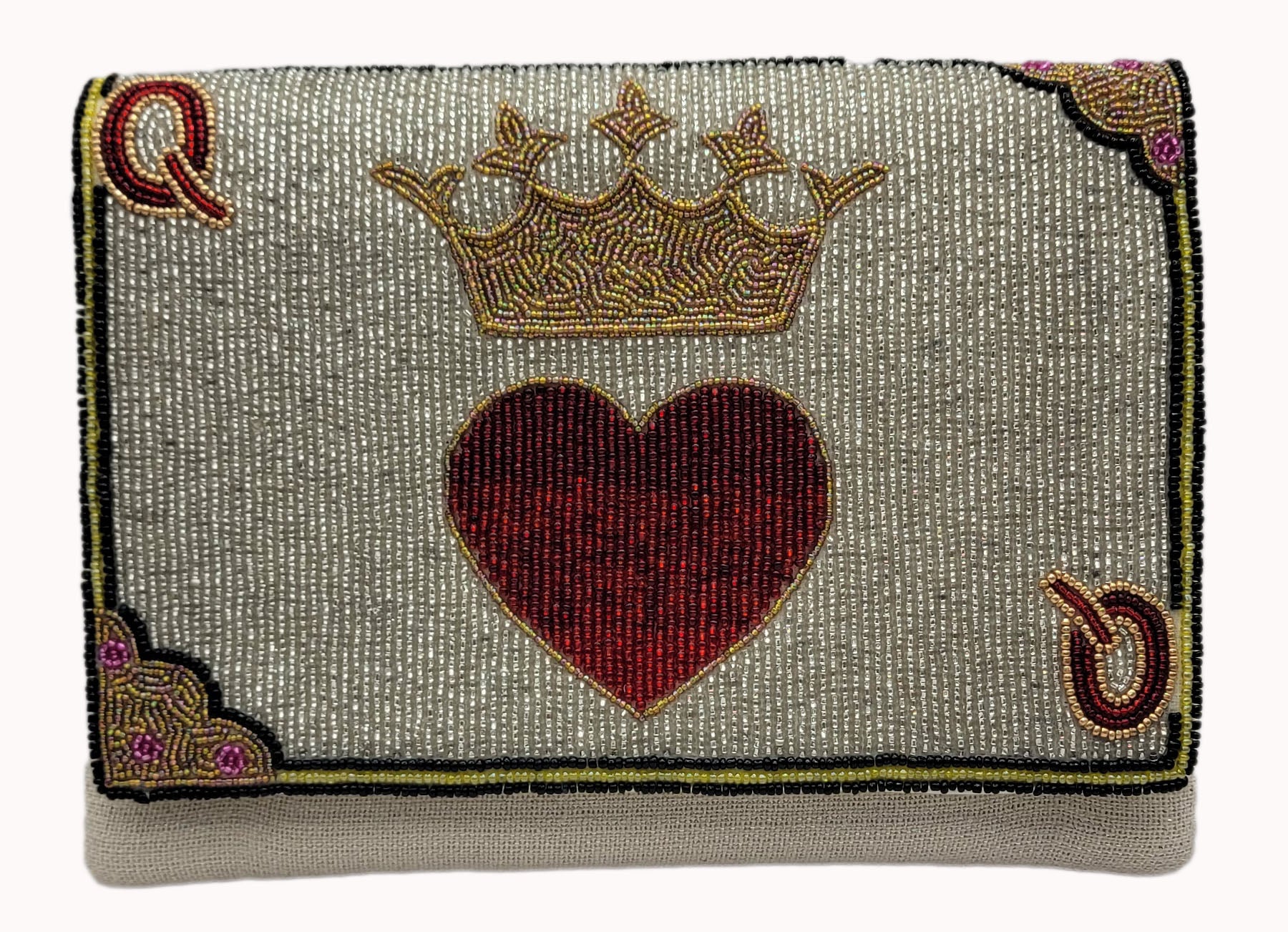 Queen of Hearts Beaded Bag