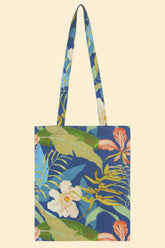 Delicate Tropics Indigo Tote Bag