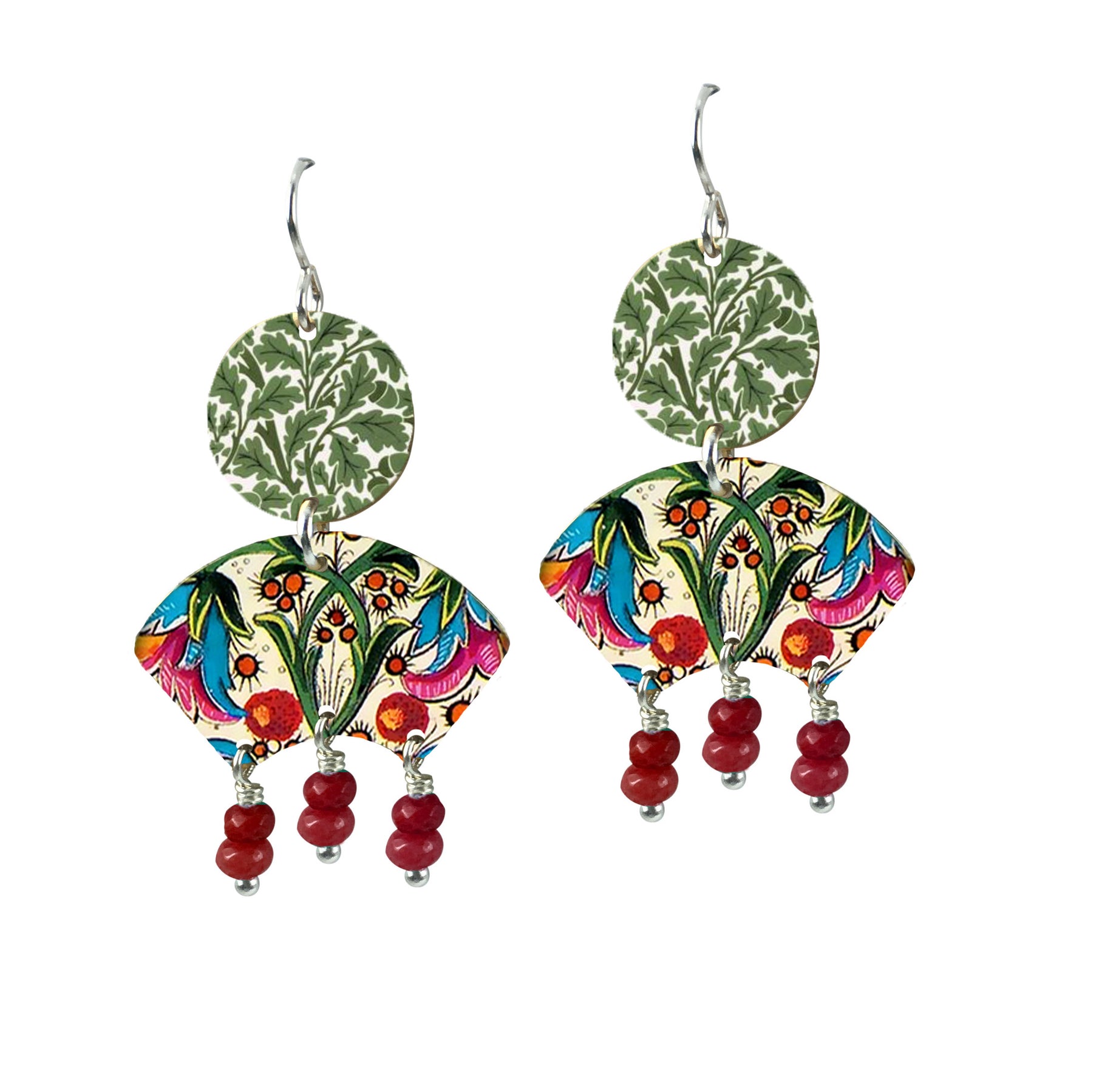 Zura Dangle Fan w/Beads Earrings