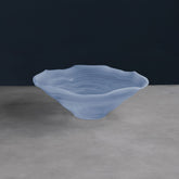 Glass Alabaster Wave Large Bowl