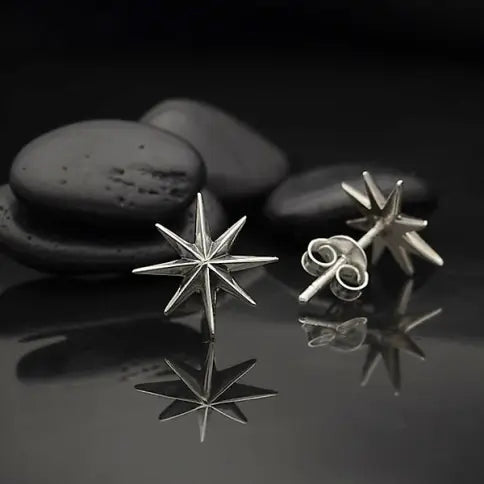 Star Burst Post Earrings (sterling silver)