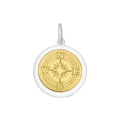 Compass Rose Medium Pendant (gold vermeil center)