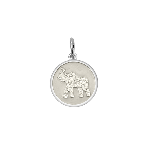 Elephant Small Pendant (ivory/silver)