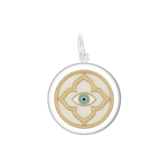 Evil Eye Medium Pendant (gold/ivory)