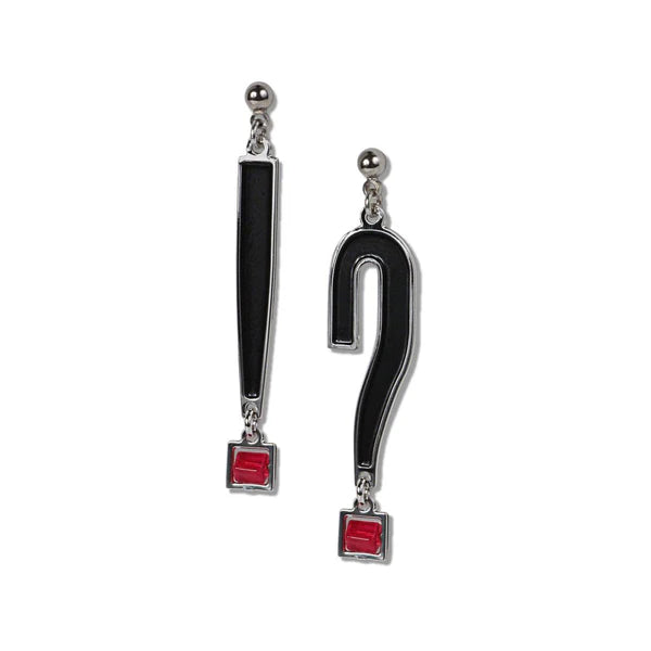 Exclamation & Question Earrings (black)