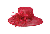 Featherburst Boater Hat - Red