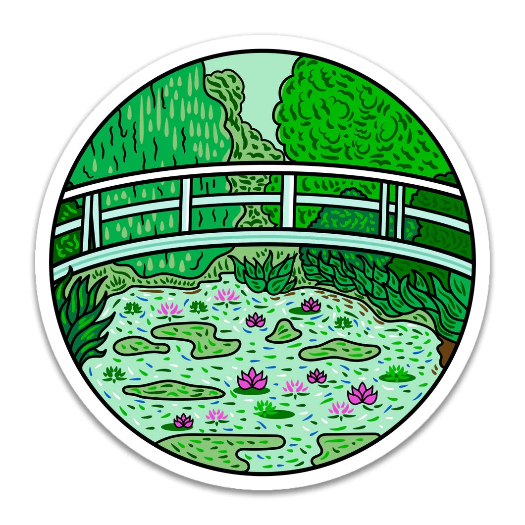 Monet Japanese Bridge Sticker