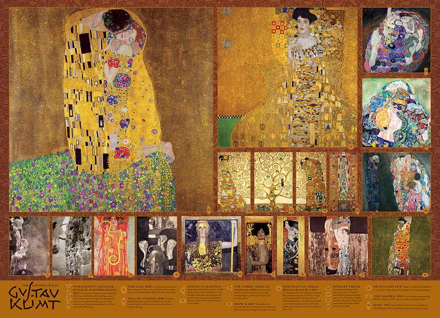 The Golden Age of Klimt Collage Puzzle