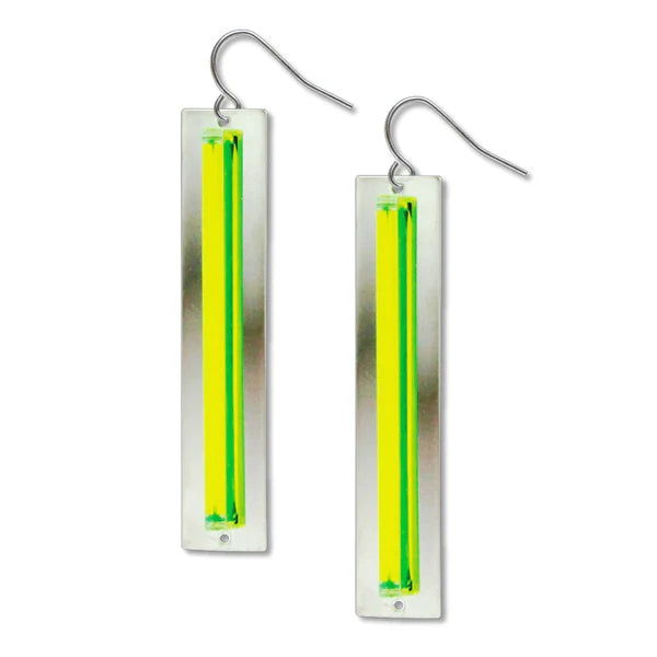 Light Works #3 Earrings (green)