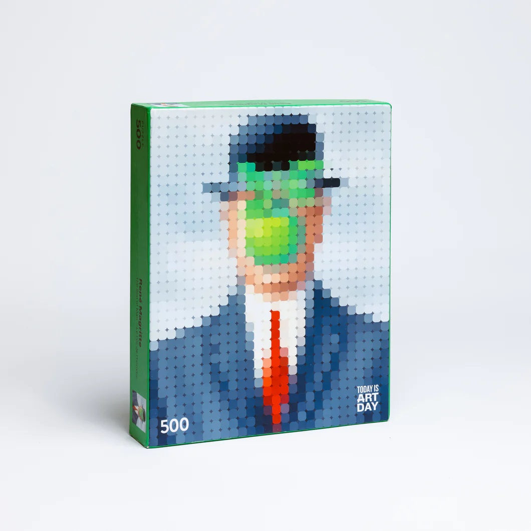 Magritte Son of Man Pixel Art Puzzle