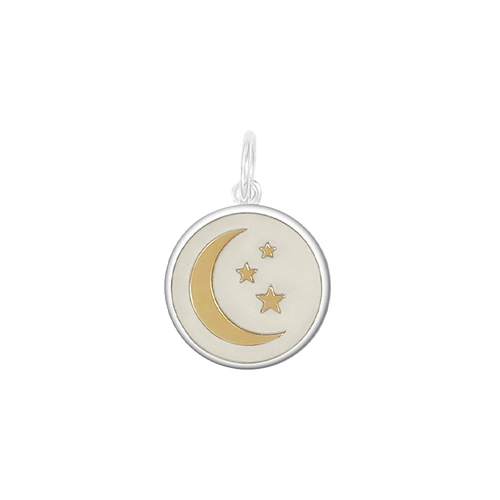Moon & Stars Small Pendant (gold/ivory)
