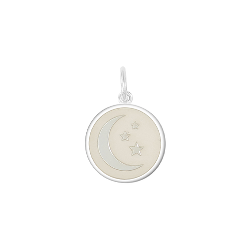 Moon & Stars Small Pendant (silver/ivory)