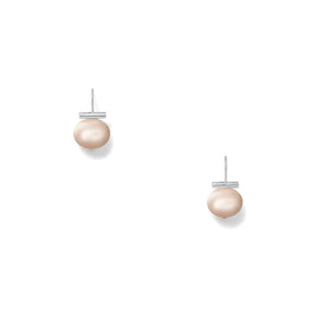Pebble Pearl Earrings (Sterling Silver)