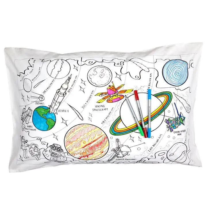 Eat Sleep Doodle Space Explorer Pillowcase