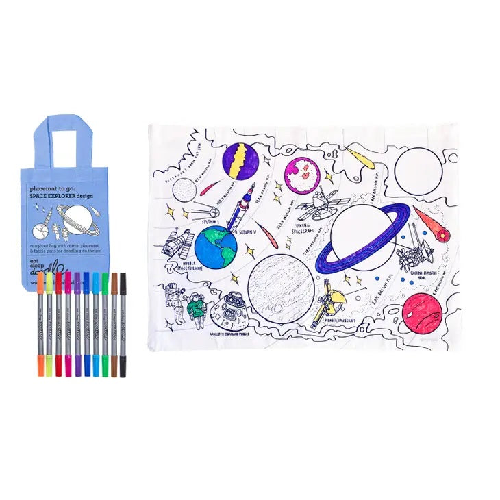 Eat Sleep Doodle Space Explorer Placemat